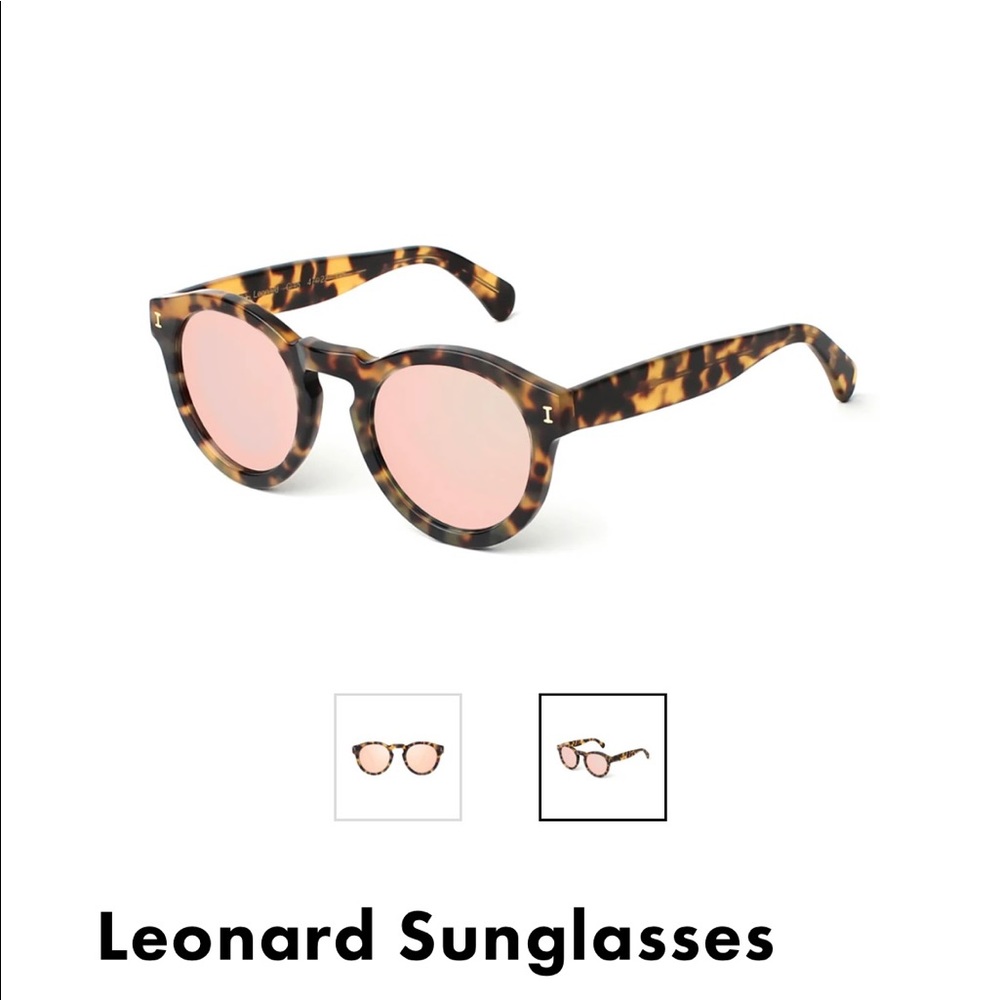 Leonard Sunglasses Tortoise/Rose Mirror